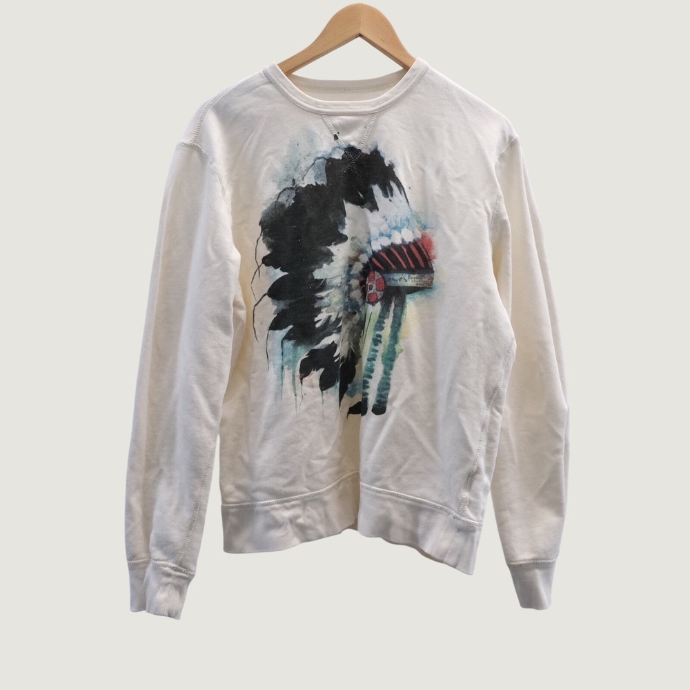 Vtg Ralph Lauren Denim & Supply Sweatshirt Mens Large‎ Chief Headdress Crewneck